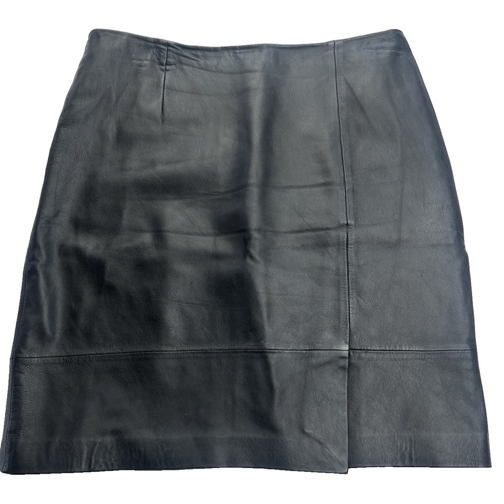 Mixit 100% Leather black skirt Clueless Preppy X2K size 6